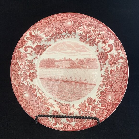 Wedgwood Pink St. Paul’s School SPS Crew of 1927 Dinner Plate 1928 10 3/8” - Picture 1 of 7